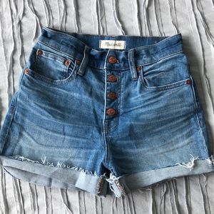 Madewell High-rise denim shorts